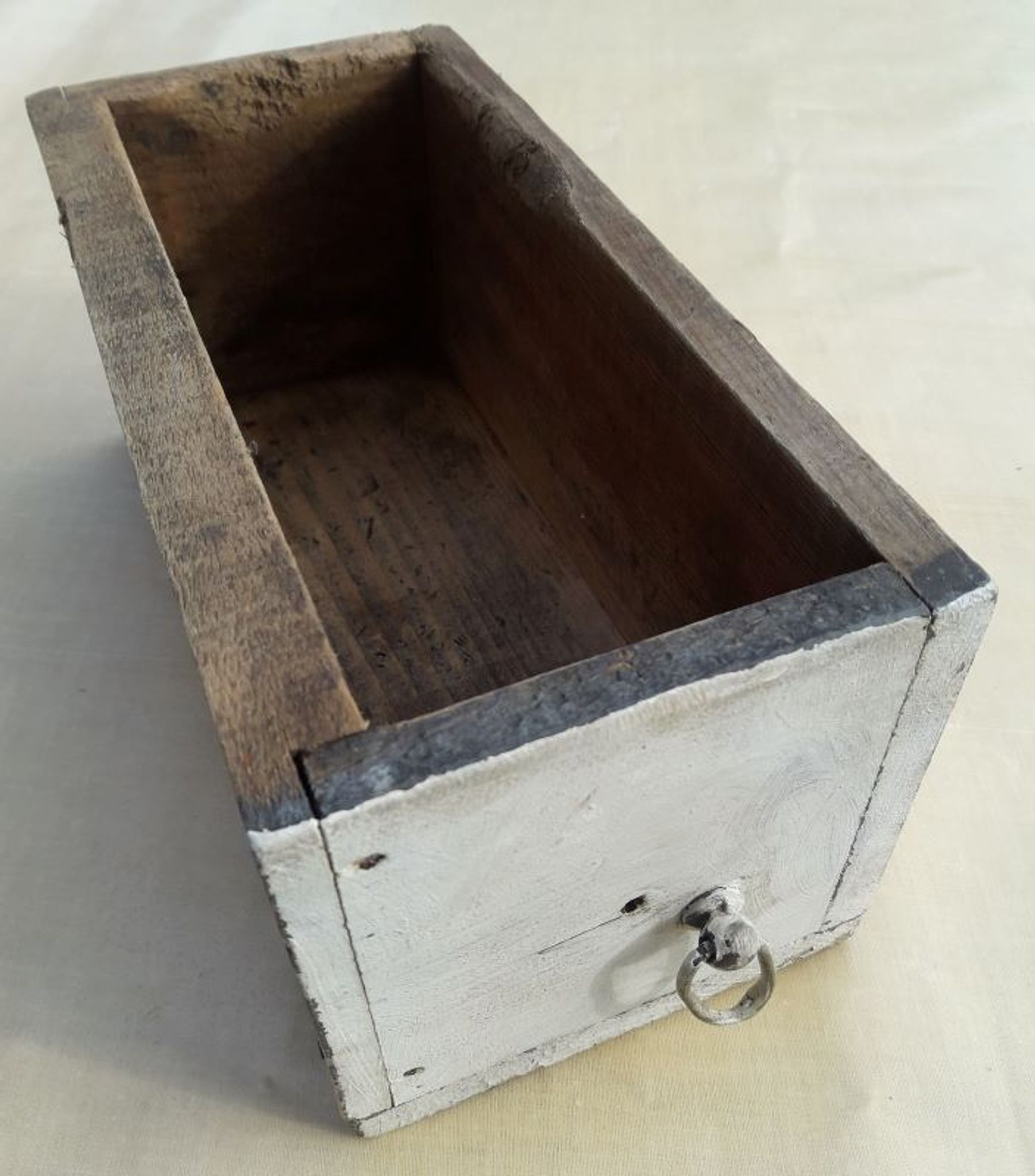 old wooden workshop drawer