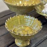 Serrated cup on tamegroute stand - yellow