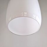 White Murano glass pendant lamp by Massimo Vignelli for Venini, Italy 1960's