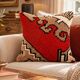 Traditional Red Wool Cushion Cover, Vintage Turkish Kilim Pillow Home Decor