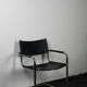Fauteuil noir, années 70-80