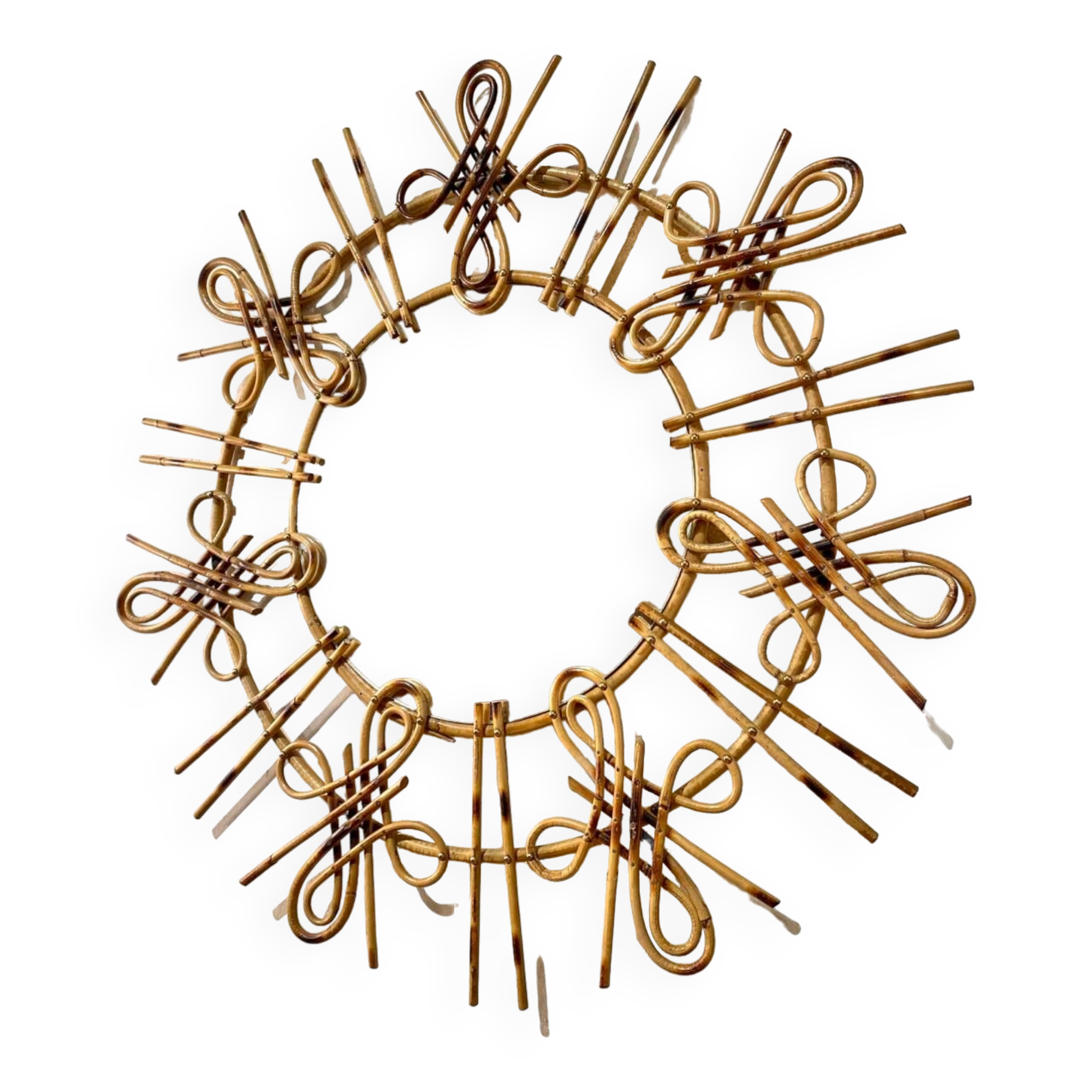 Rattan sun mirror 1950s/1960s