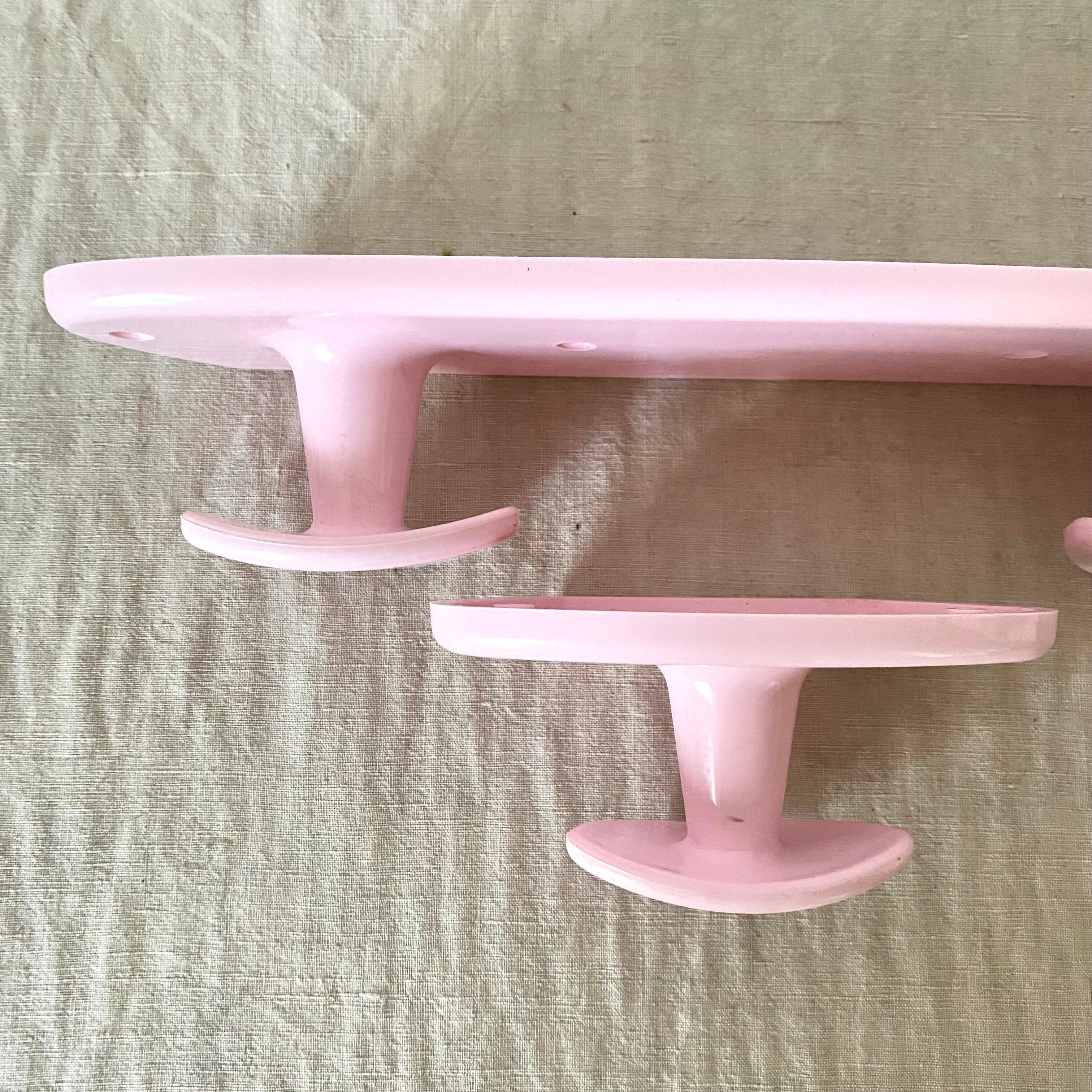 Vintage pink wall coat racks