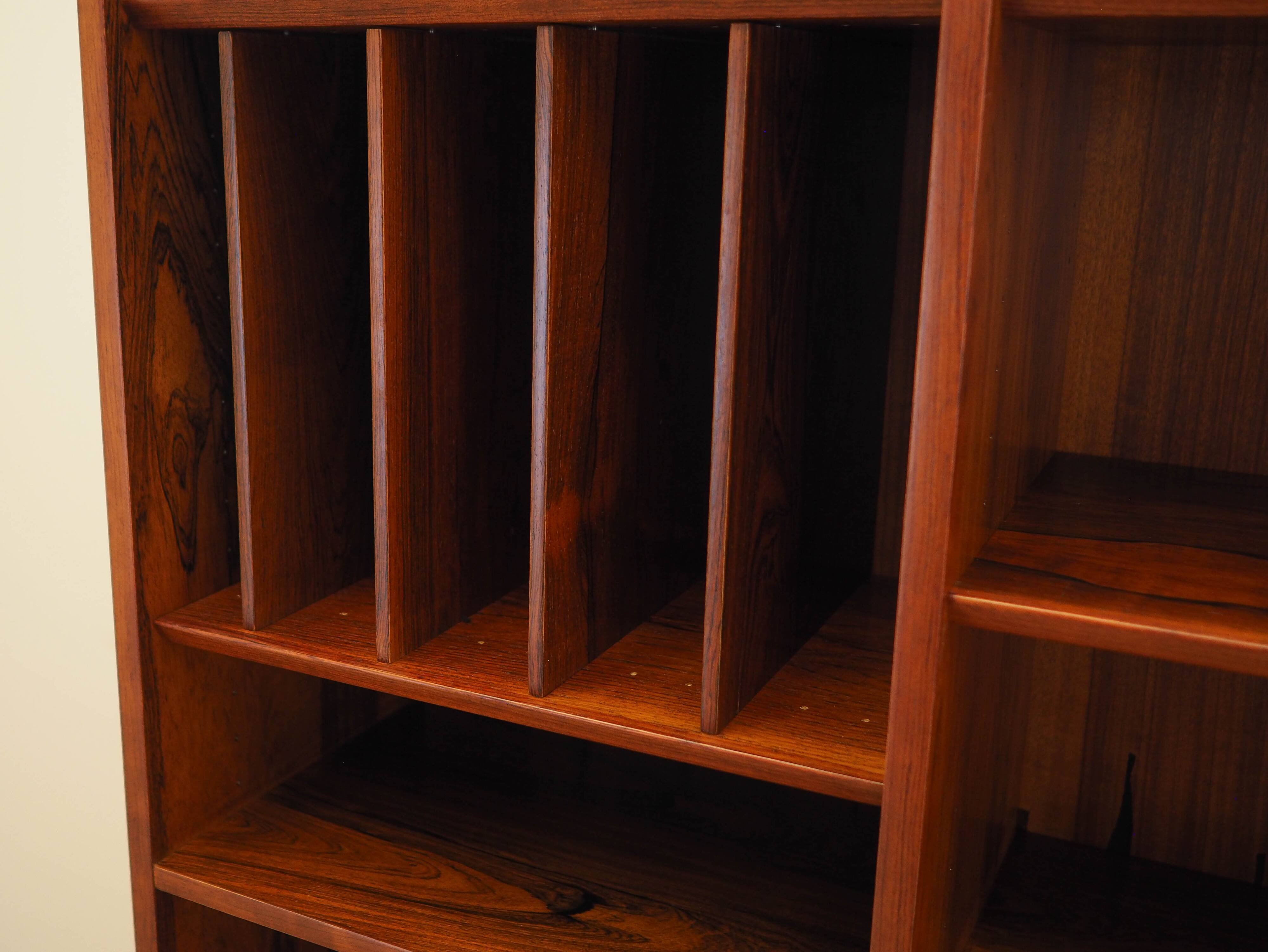 Rosewood bookcase, Danish design, 1970s, manufactured by Hundevad