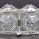 Pair of brutalist glass wall sconces by Kamenický Šenov, Czechoslovakia, 1970s