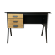 Bureau des années 50/60 aux pieds compas, revisité