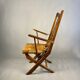 Folding armchair with woven seat – vintage French design