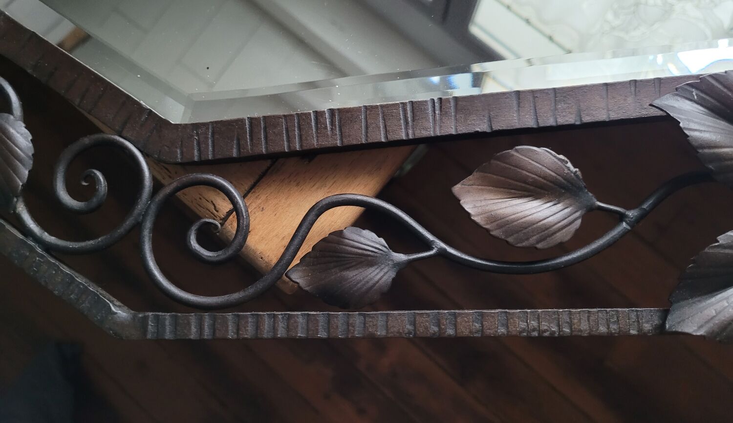 Art Deco wrought iron mirror