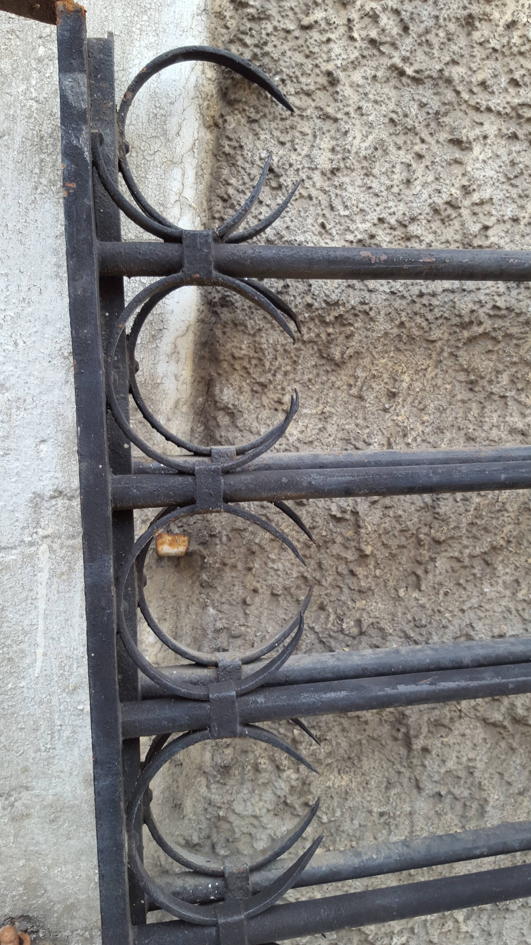 Wrought iron garden grids