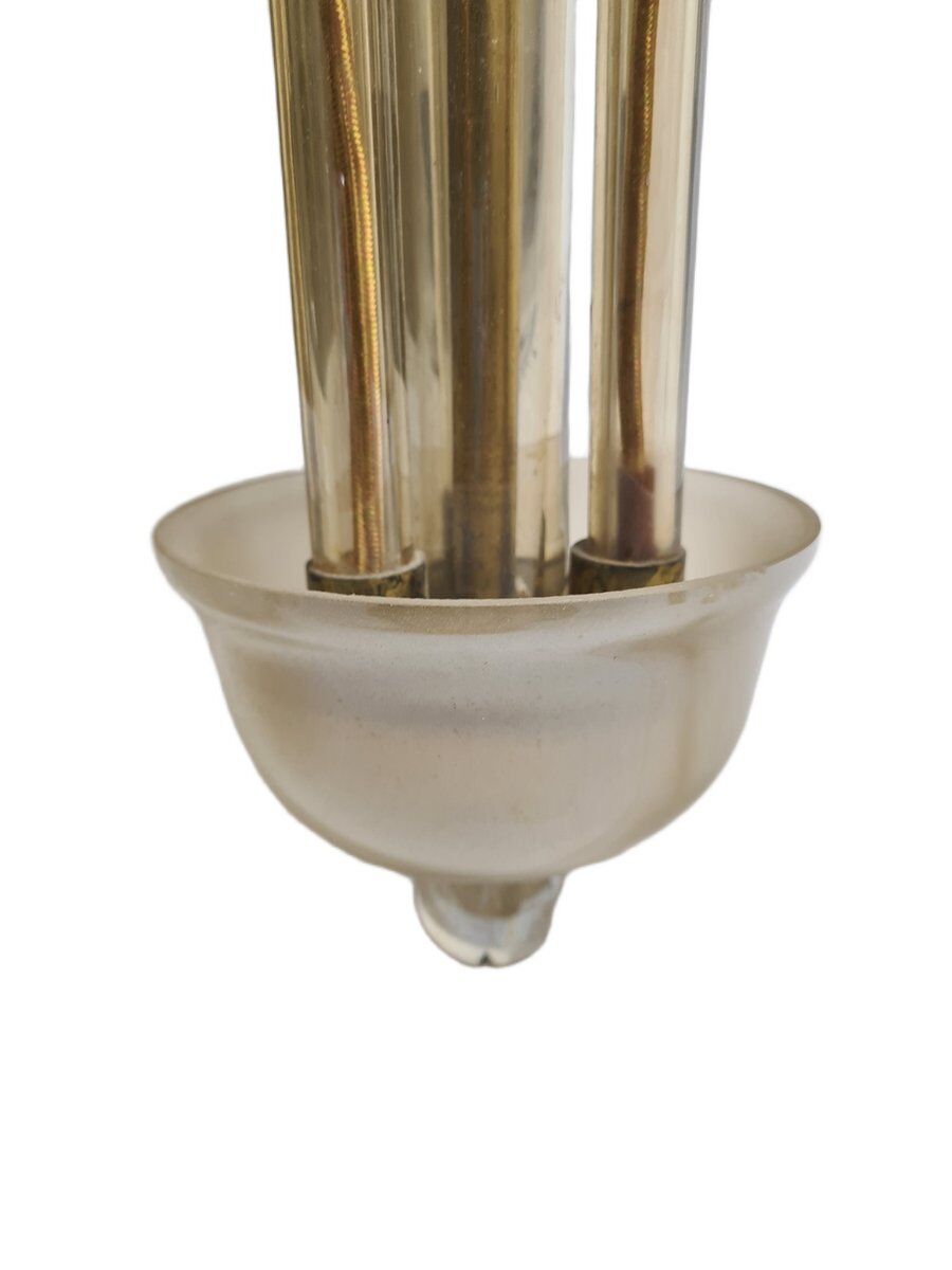 Art Deco glass style chandelier, former Czechoslovakia, 1930s