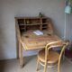 Secrétaire bureau vintage ancien bois massif