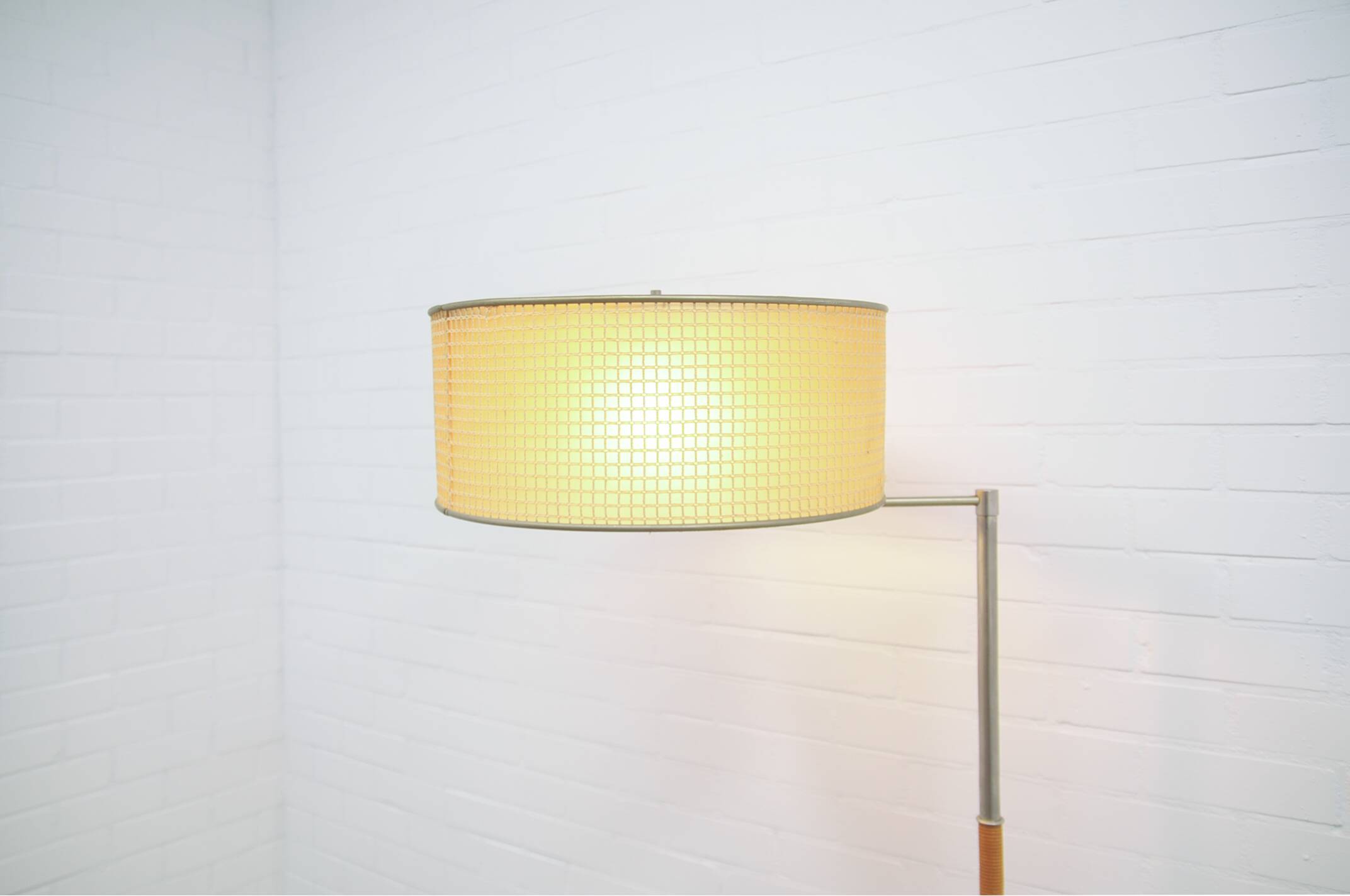 vintage floor lamp large round shade