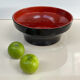 Large vintage salad bowl - Ceramic, Black and red - 1970s