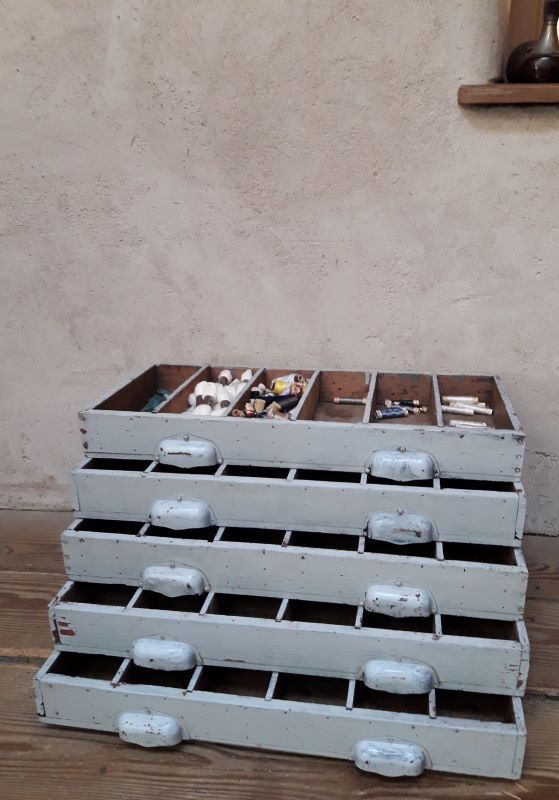 Set of 5 drawers with compartments 60x29,5x7cm