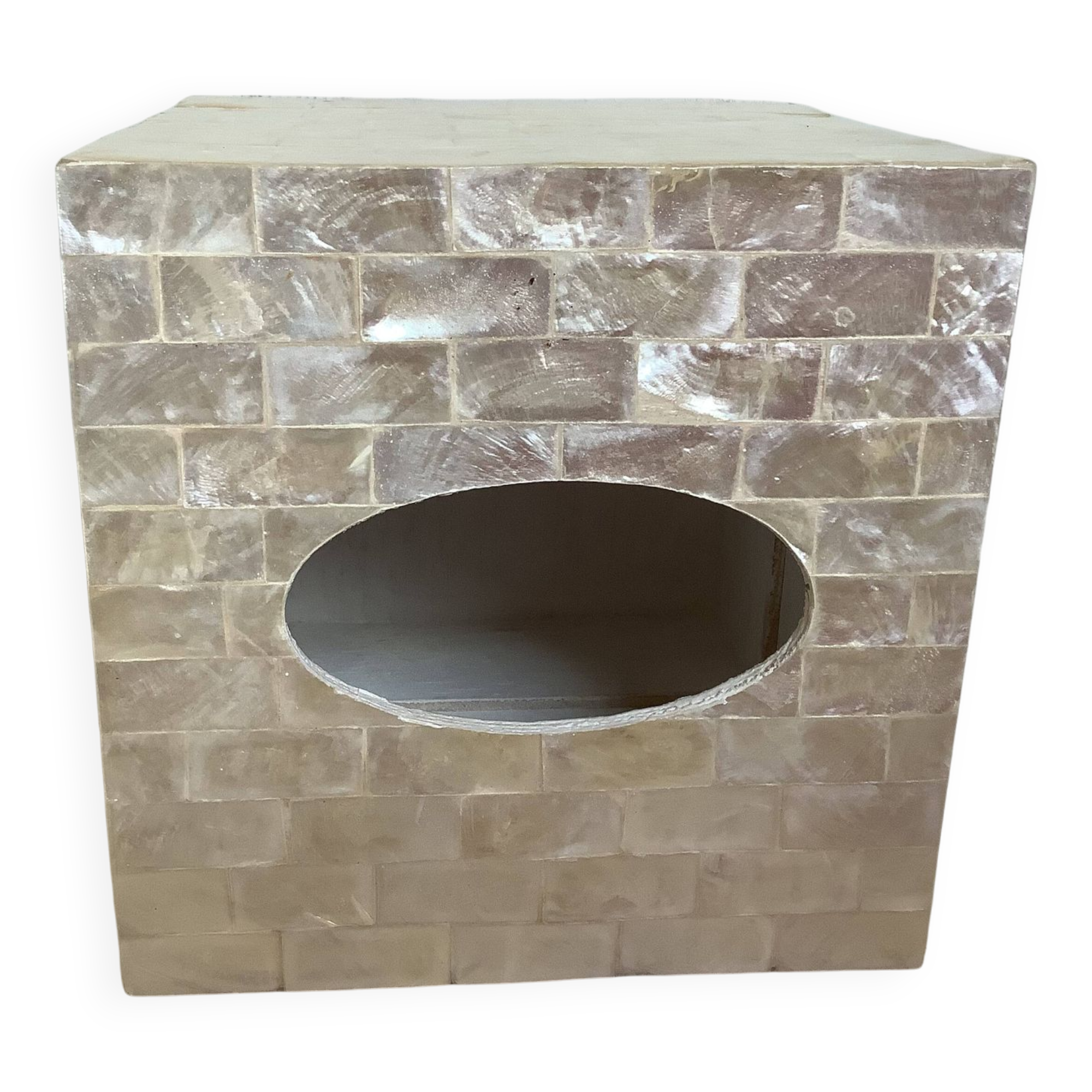 Boîte pour mouchoirs bois et nacre
