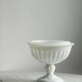 Footed cup, candy box with white opaline lid