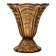Vase en verre moulé teinté brun fumé