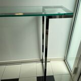 Wardrobe console glass and chrome metal