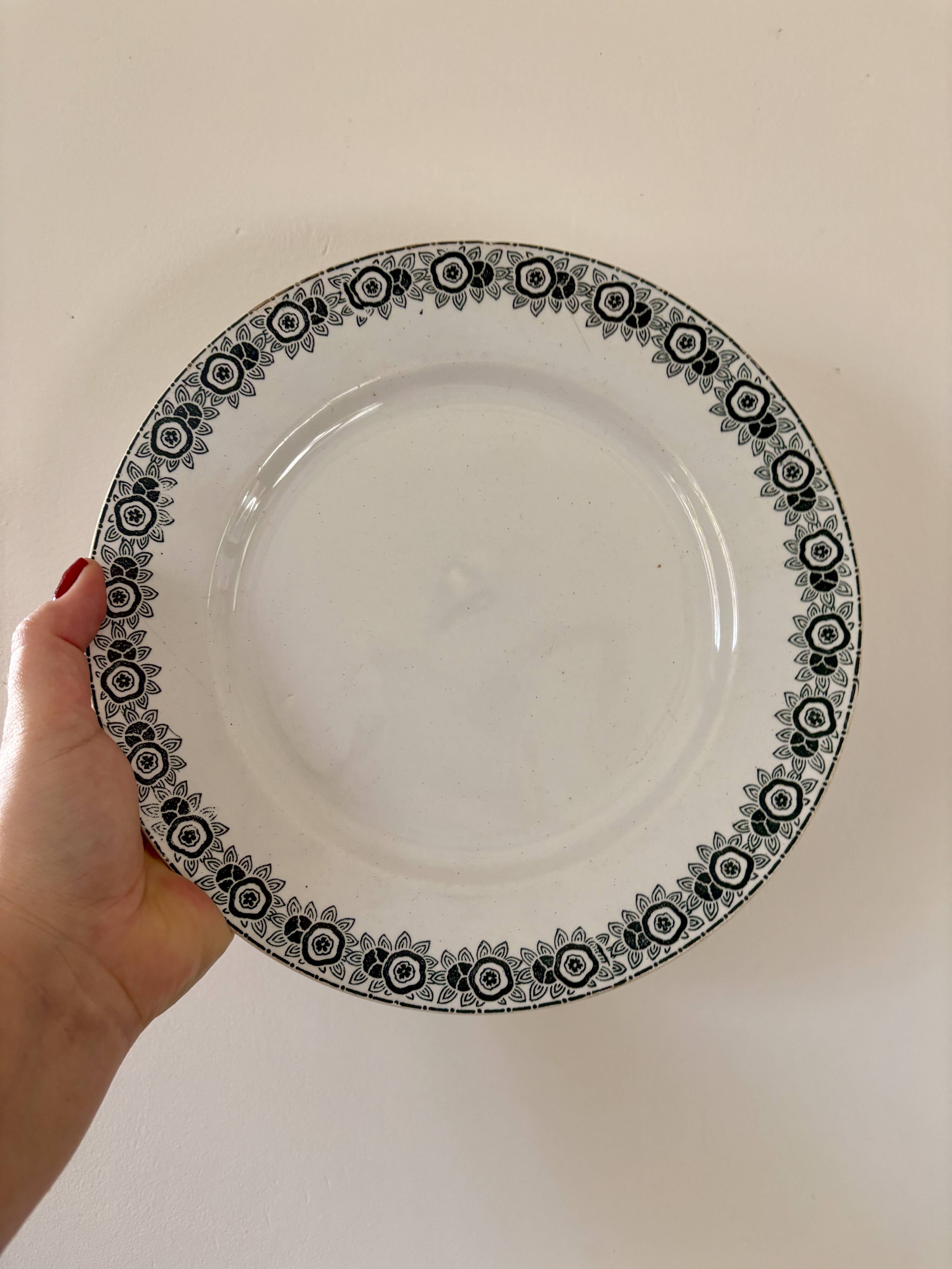 Compotier - footed plate in ironstone model Iberia from Saint Amand