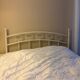 Double bed "Tulipes" in white metal from the 2000s.