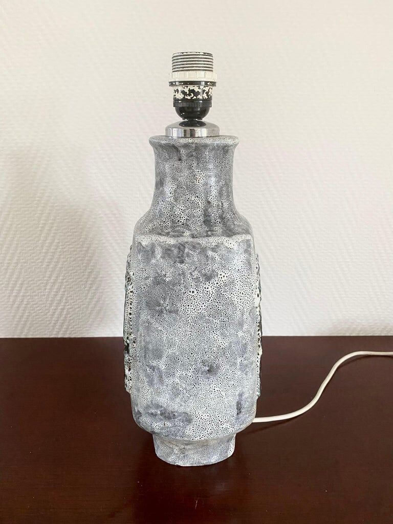 Brutalist Ceramic Table Lamp By Walter Gerhards, ca. 1960s