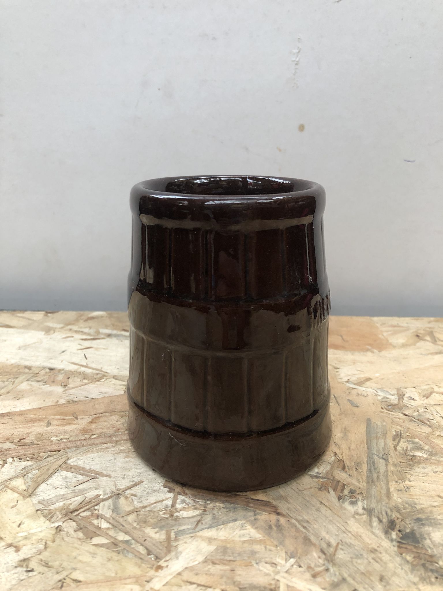 Serie 5 tasses chopes miedzygorze céramique marron vintage