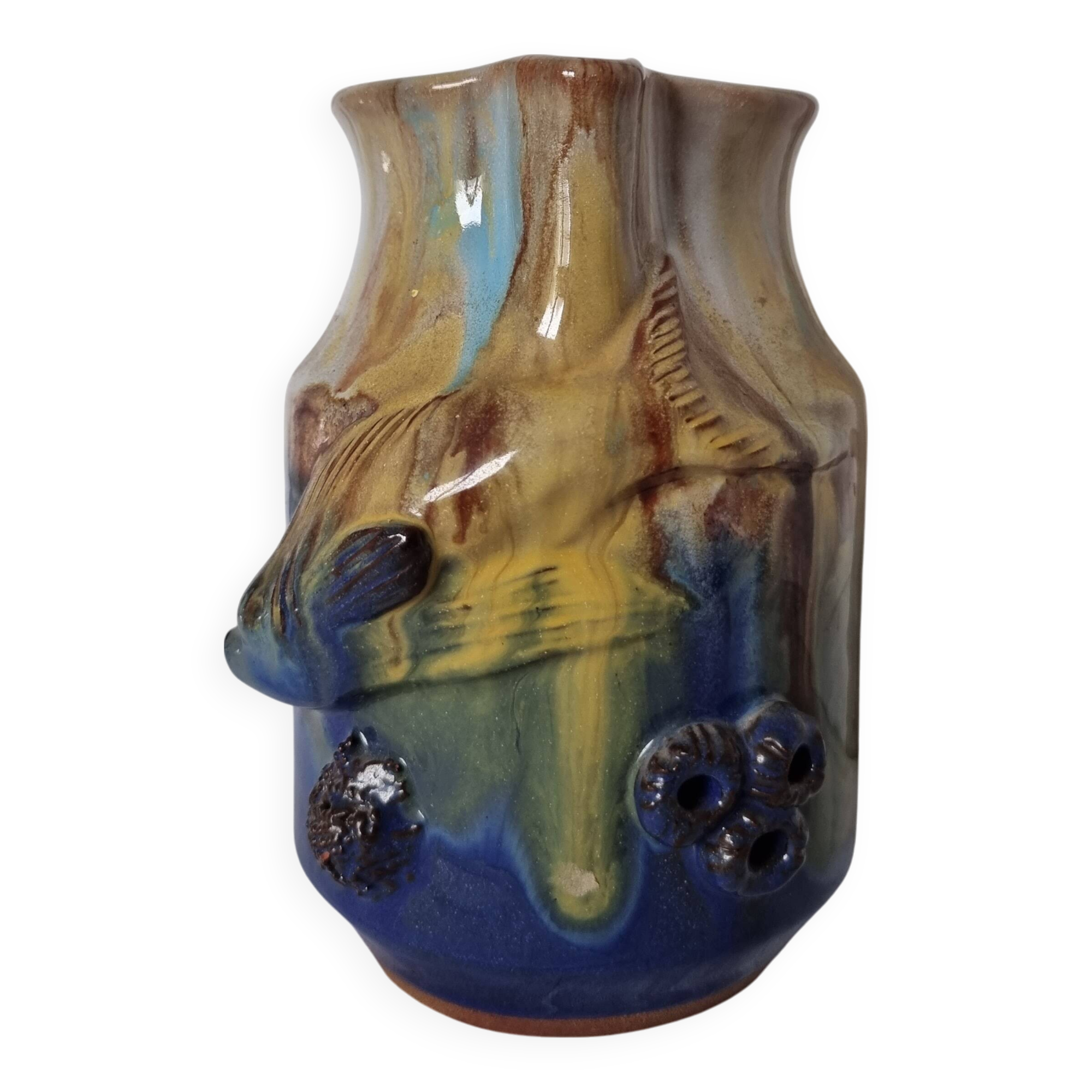 Rare Antique Ceramic or Glass Pitcher Imitation Remueed Gumnut & Gum