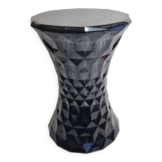 Tabouret "Stone" en polycarbonate noir fumé par Marcel Wanders pour Kartell