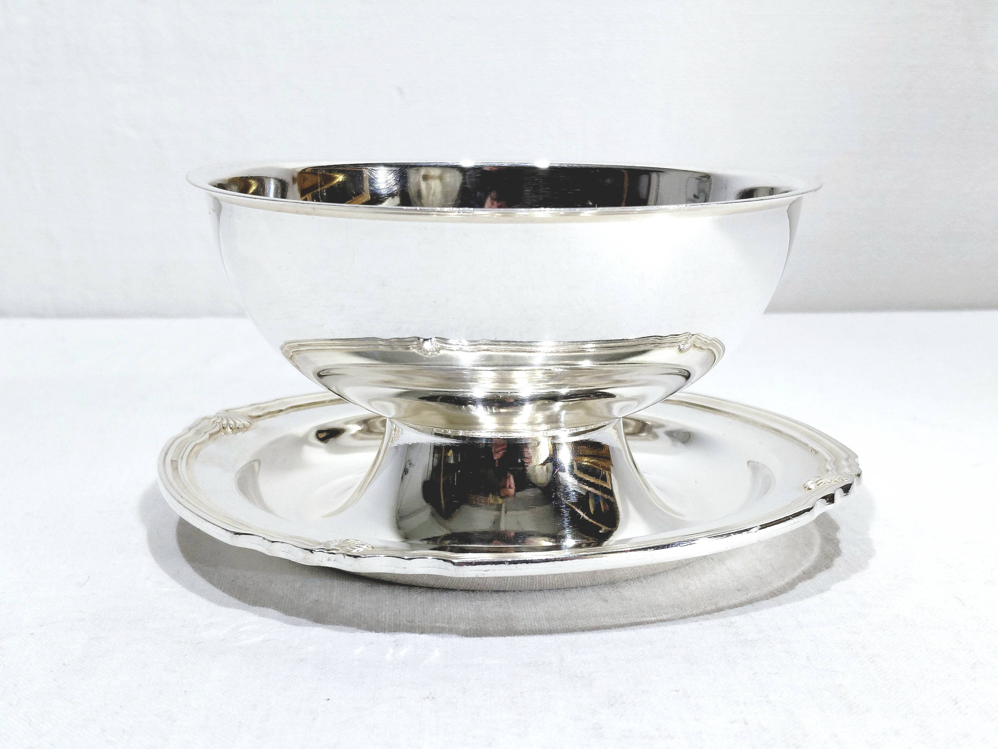 Gallia - silver-plated metal saucepan vendôme model