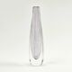 Grand vase en verre rayé scandinave du milieu du siècle par Vicke Lindstrand pour Kosta, Suède, années 1950.