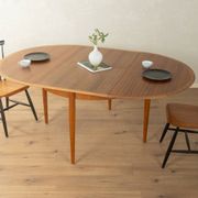 Round butterfly dining table by Lübke, 1960s, teak