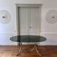 Table verre fumé /chrome vintage 70'