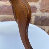 Formica pedestal table, small vintage Scandinavian coffee table, plant stand