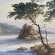 Painting XIX° century "Breton coast" Marine signed R. Lambert