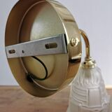 Vintage globe wall lamp in frosted glass
