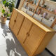 Sideboard wood wicker caning rattan