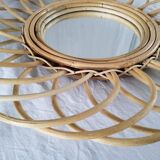 Rattan sun mirror