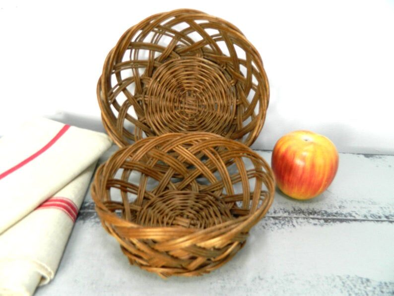 Pair of vintage bread baskets