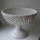 Basket in woven enameled porcelain