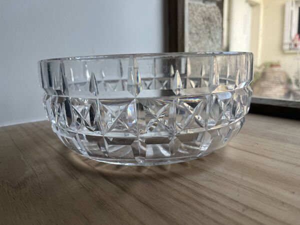 Coupe en verre et cristal taillé