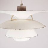 Danish brushed metal pendant light, model PH 6 ½ -6V by Poul Henningsen.