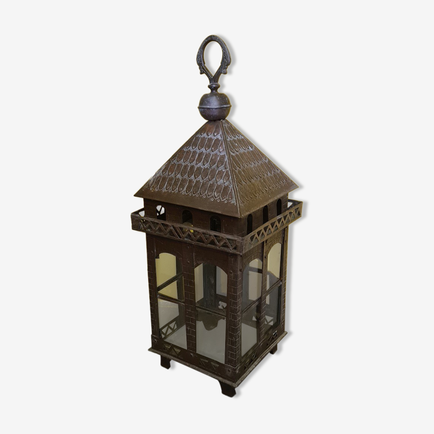 Ancienne lanterne en cuivre, années 1900 | Selency