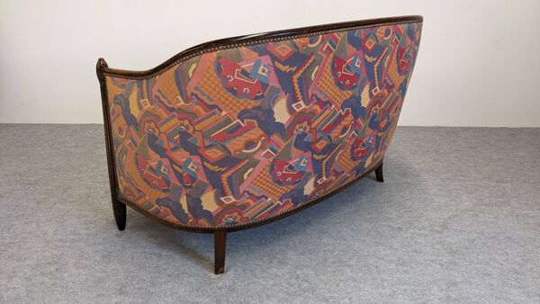 Canapé gondole ou banquette 2 places Art déco, France vers 1920