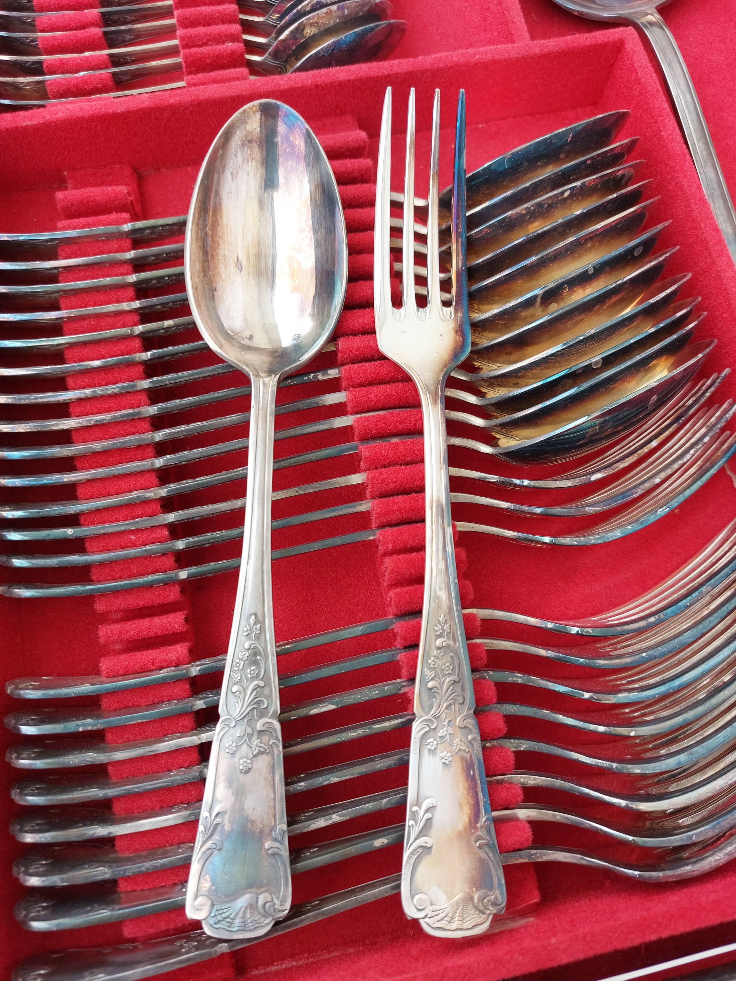 Housewife 130 pieces in silver metal goldsmith Platil