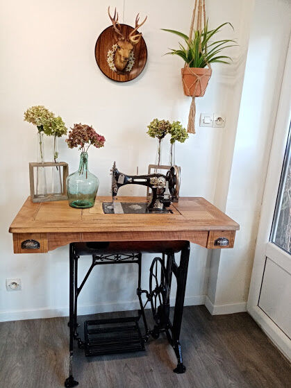 Restored old sewing machine