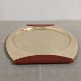 PM Italy brass and bakelite trays and bowl, 1960s-70s