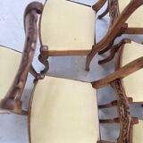 Set of six Louis Philippe style chairs in cherry wood, 19th century