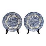 Pair of Royal Tudor Ware plates. England,