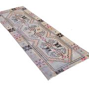 Tapis de couloir vintage bleu clair