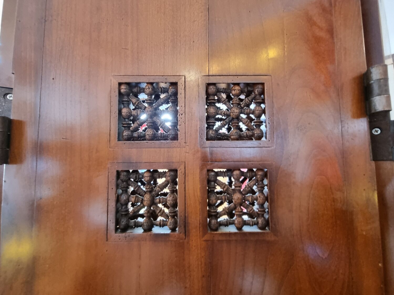 Solid cherry library screen